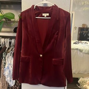Vici collection Red velvet blazer